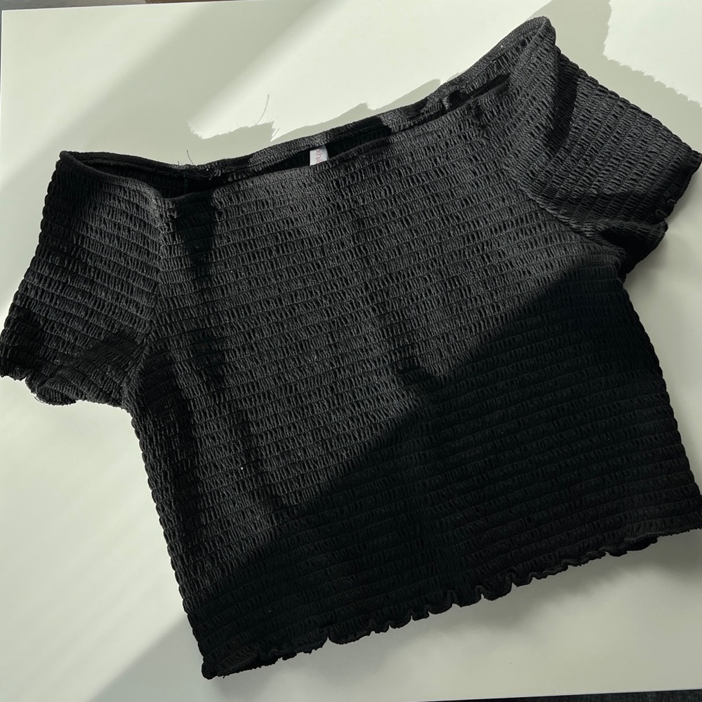 XHILARATION Smocked Off-the-Shoulder Top